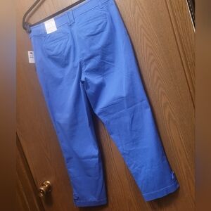NWT Talbots Periwinkle Blue Cropped Chinos Size 10